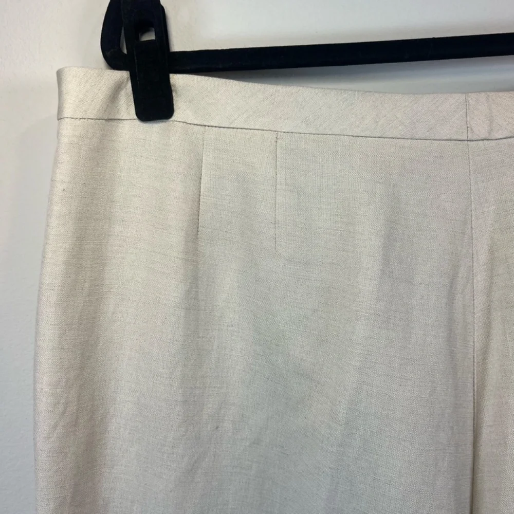 Tahari Arthur S Levine Straight Trouser Paints Beige Lined Career Summer 39
